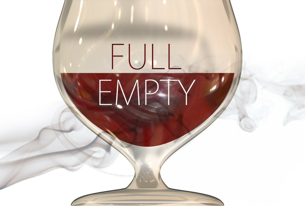 glass half empty or glass half full